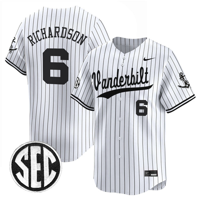 Men's Vanderbilt Commodores 2025 Vapor Baseball Jersey - All Stitched