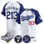White Alternate / Bleed Blue 213 / S