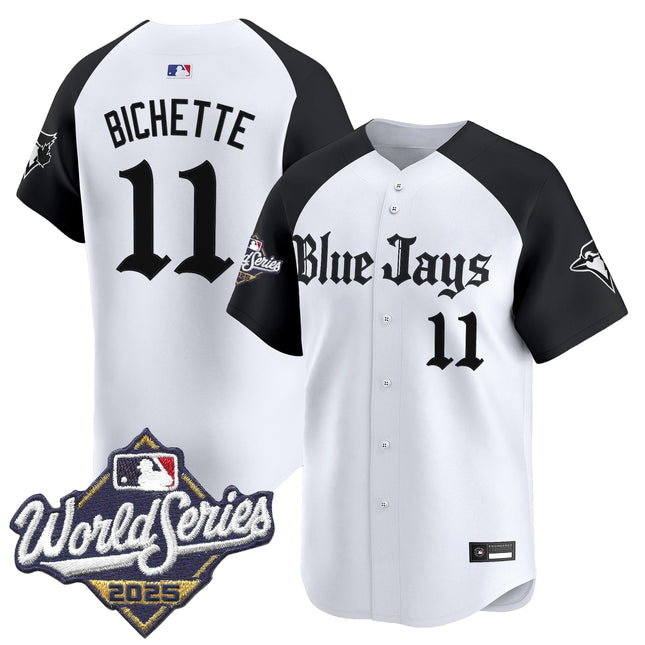 Men's Toronto Blue Jays 2025 World Series Vapor Premier Limited Jersey V2 - Gothic North Edition - All Stitched