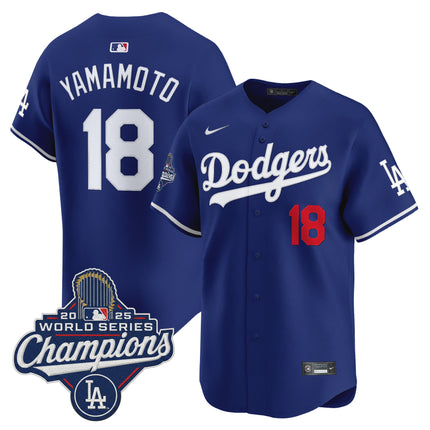 Men's Dodgers 2025 World Series Champions Vapor Premier Limited Jersey - All Stitched