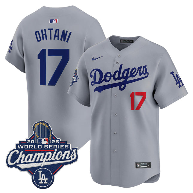 Men's Dodgers 2025 World Series Champions Vapor Premier Limited Jersey - All Stitched