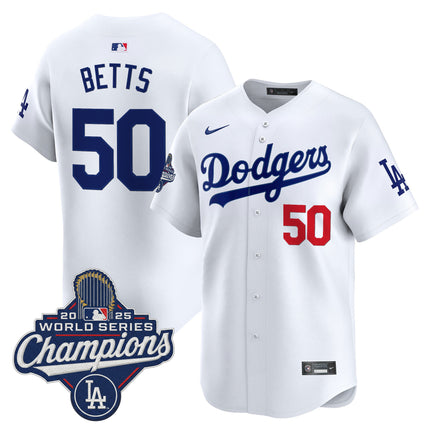 Men's Dodgers 2025 World Series Champions Vapor Premier Limited Jersey - All Stitched