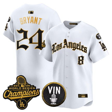 Men's Dodgers 2025 World Series Champions Vapor Premier Limited Jersey - LA Gothic Edition - All Stitched