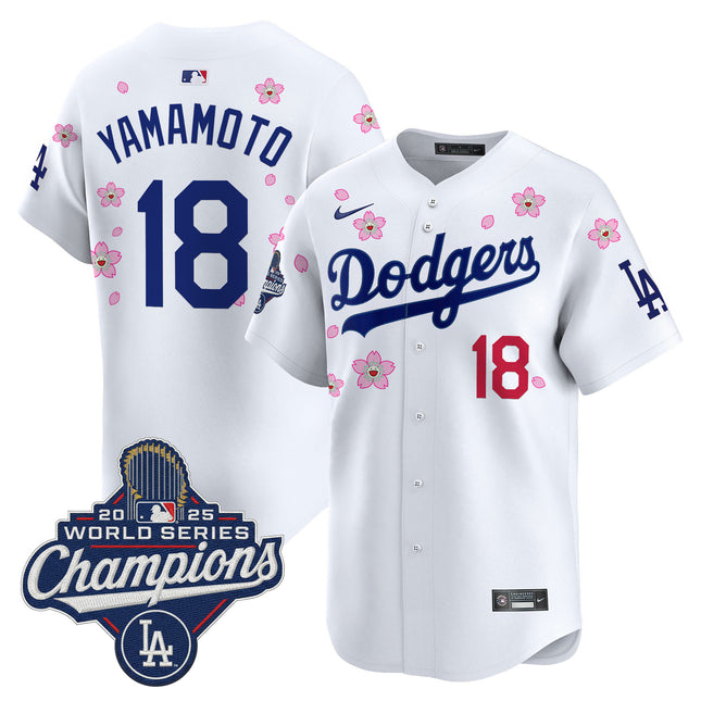 Men's Dodgers 2025 World Series Champions x Tokyo Series Vapor Premier Limited Jersey - Stitched