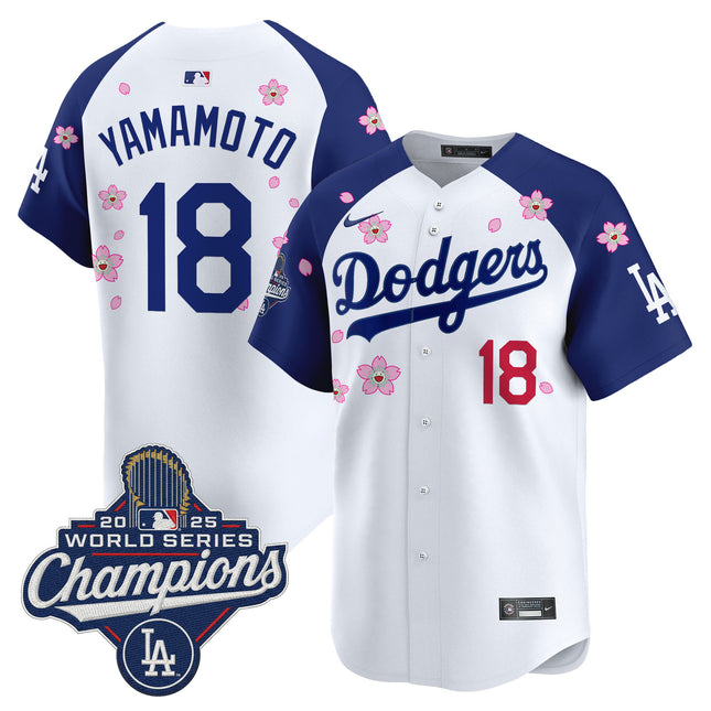 Men's Dodgers 2025 World Series Champions x Tokyo Series Vapor Premier Limited Jersey - Stitched