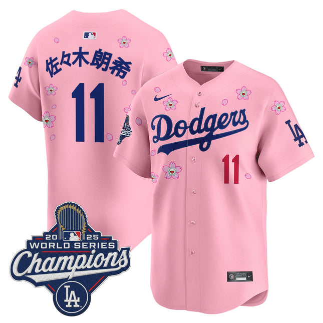 Men's Dodgers 2025 World Series Champions x Tokyo Series Vapor Premier Limited Jersey - Stitched