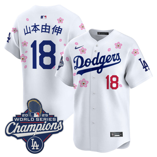 Men's Dodgers 2025 World Series Champions x Tokyo Series Vapor Premier Limited Jersey - Stitched