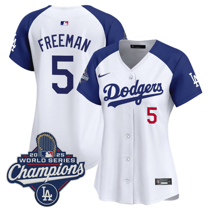 Women's Dodgers 2025 World Series Champions Vapor Premier Limited Jersey - All Stitched