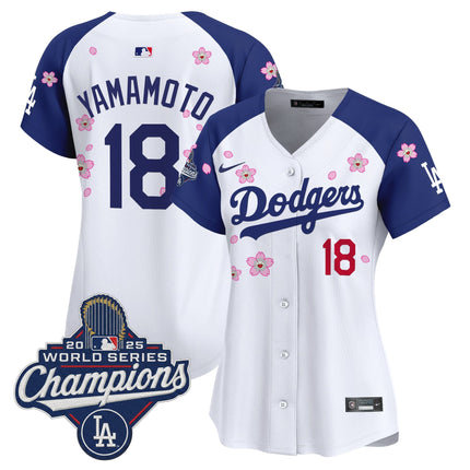 Women's Dodgers 2025 World Series Champions x Tokyo Series Vapor Premier Limited Jersey - Stitched