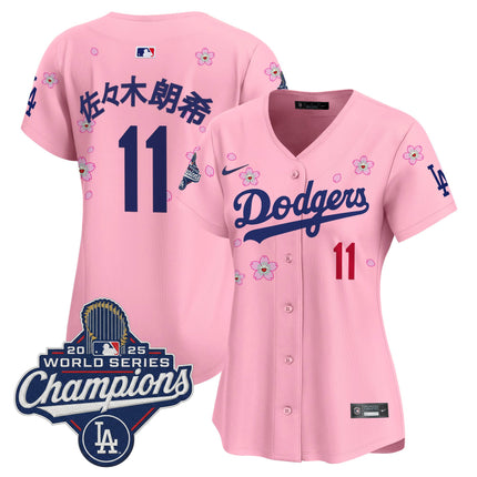 Women's Dodgers 2025 World Series Champions x Tokyo Series Vapor Premier Limited Jersey - Stitched