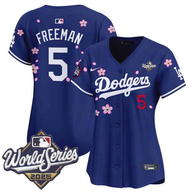 Women's Dodgers 2025 World Series x Tokyo Series Vapor Premier Limited Jersey V2 - Stitched