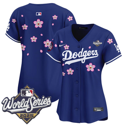 Women's Dodgers 2025 World Series x Tokyo Series Vapor Premier Limited Jersey V2 - Stitched