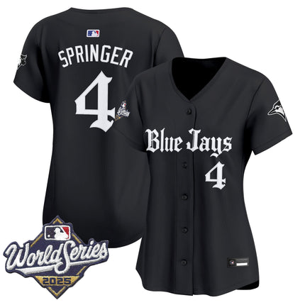 Women's Toronto Blue Jays 2025 World Series Vapor Premier Limited Jersey V2 - Gothic North Edition - All Stitched