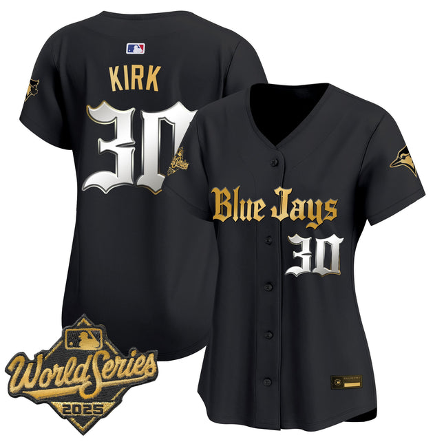 Women's Toronto Blue Jays 2025 World Series Vapor Premier Limited Jersey V2 - Gothic North Edition - All Stitched