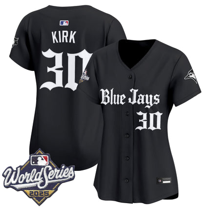 Women's Toronto Blue Jays 2025 World Series Vapor Premier Limited Jersey V2 - Gothic North Edition - All Stitched
