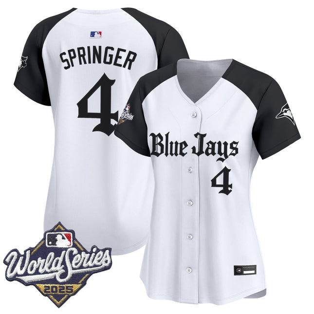 Women's Toronto Blue Jays 2025 World Series Vapor Premier Limited Jersey V2 - Gothic North Edition - All Stitched