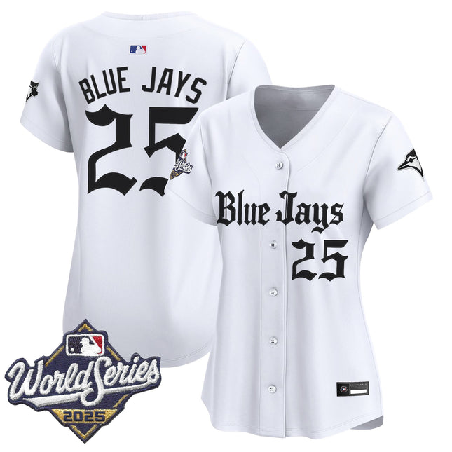 Women's Toronto Blue Jays 2025 World Series Vapor Premier Limited Jersey V2 - Gothic North Edition - All Stitched