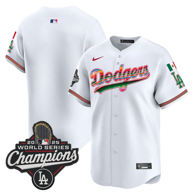 Men's Dodgers Mexico 2025 World Series Champions Vapor Premier Limited Jersey - All Stitched