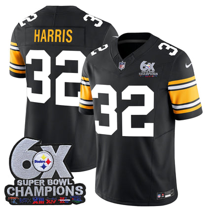 Men's Pittsburgh Steelers 6-Time Champions Patch Vapor Limited Jersey - All Stitched