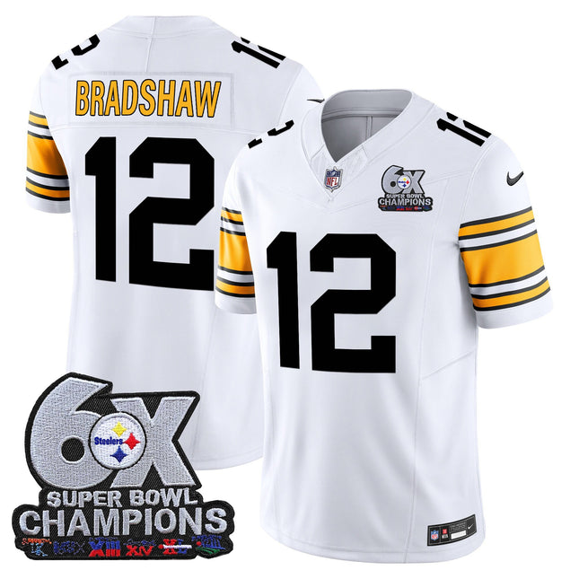 Men's Pittsburgh Steelers 6-Time Champions Patch Vapor Limited Jersey - All Stitched
