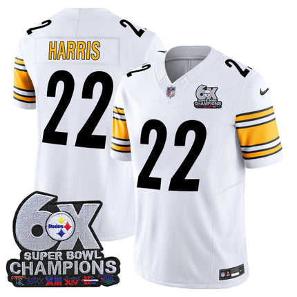 Men's Pittsburgh Steelers 6-Time Champions Patch Vapor Limited Jersey - All Stitched