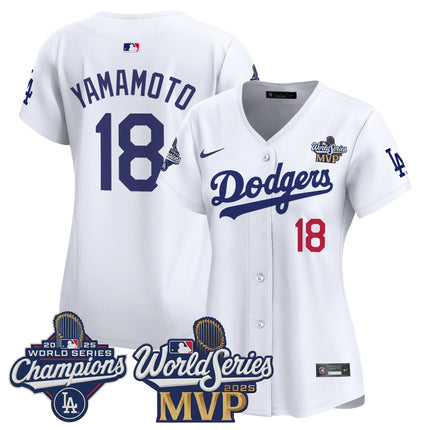 #18 Yoshinobu Yamamoto 2025 World Series MVP Vapor Premier Limited Jersey - All Stitched