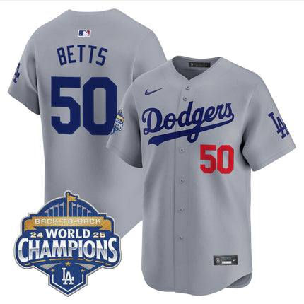 Men's Dodgers 2025 Back-To-Back Champions Vapor Premier Limited Jersey - All Stitched