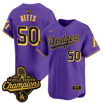 Men's Dodgers 2025 World Series Champions Mamba Vapor Premier Limited Jersey - All Stitched