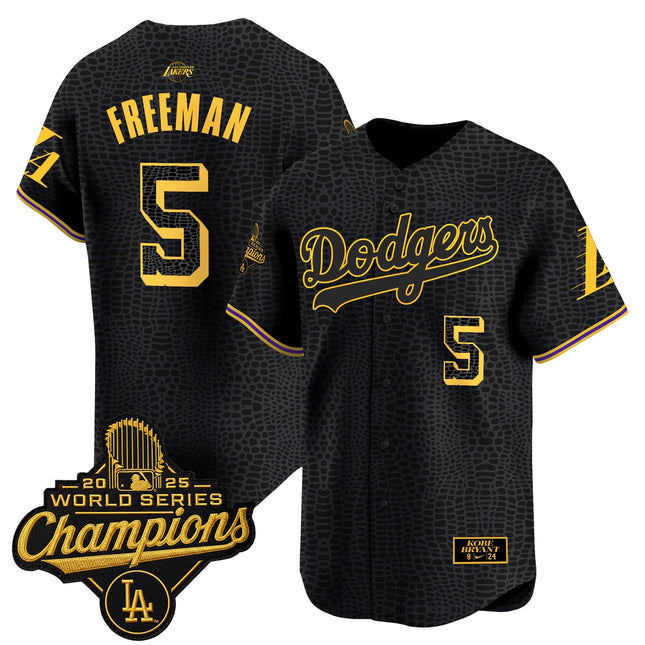 Men's Dodgers 2025 World Series Champions Mamba Vapor Premier Limited Jersey - All Stitched