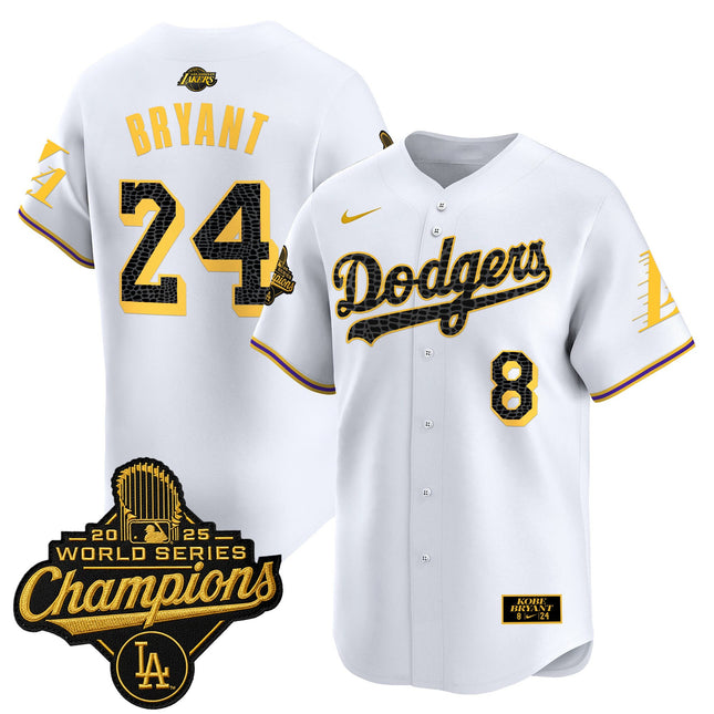 Men's Dodgers 2025 World Series Champions Mamba Vapor Premier Limited Jersey - All Stitched