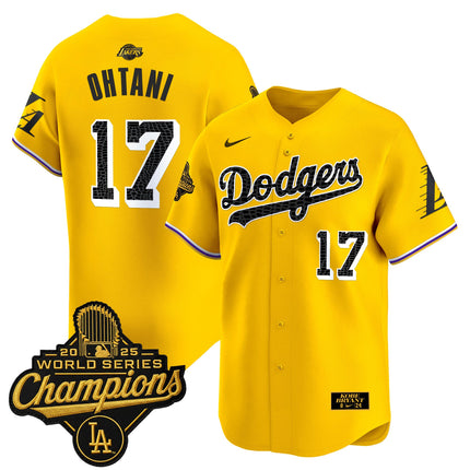 Men's Dodgers 2025 World Series Champions Mamba Vapor Premier Limited Jersey - All Stitched