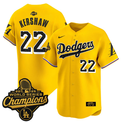 Men's Dodgers 2025 World Series Champions Mamba Vapor Premier Limited Jersey - All Stitched