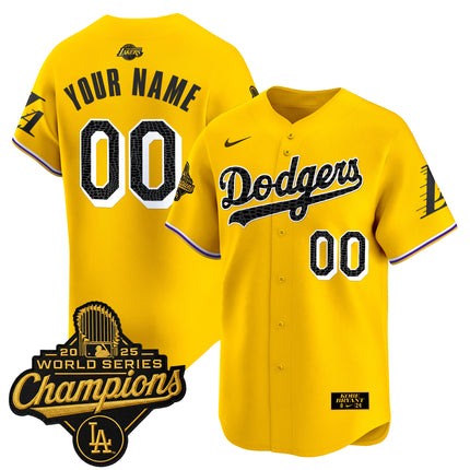Dodgers 2025 World Series Champions Mamba Vapor Premier Limited Custom Jersey - All Stitched