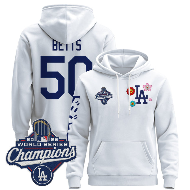 Men's Los Angeles Dodgers x Takashi Murakami Pullover Hoodie - 2025 World Series Champions Patch - Stitched