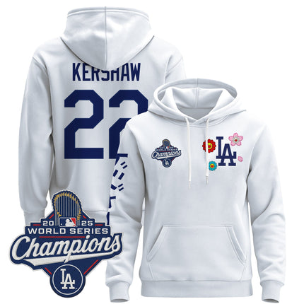 Men's Los Angeles Dodgers x Takashi Murakami Pullover Hoodie - 2025 World Series Champions Patch - Stitched
