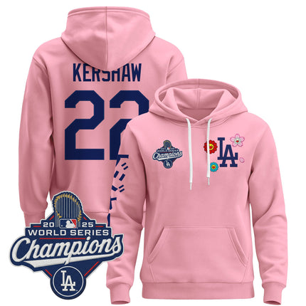 Men's Los Angeles Dodgers x Takashi Murakami Pullover Hoodie - 2025 World Series Champions Patch - Stitched