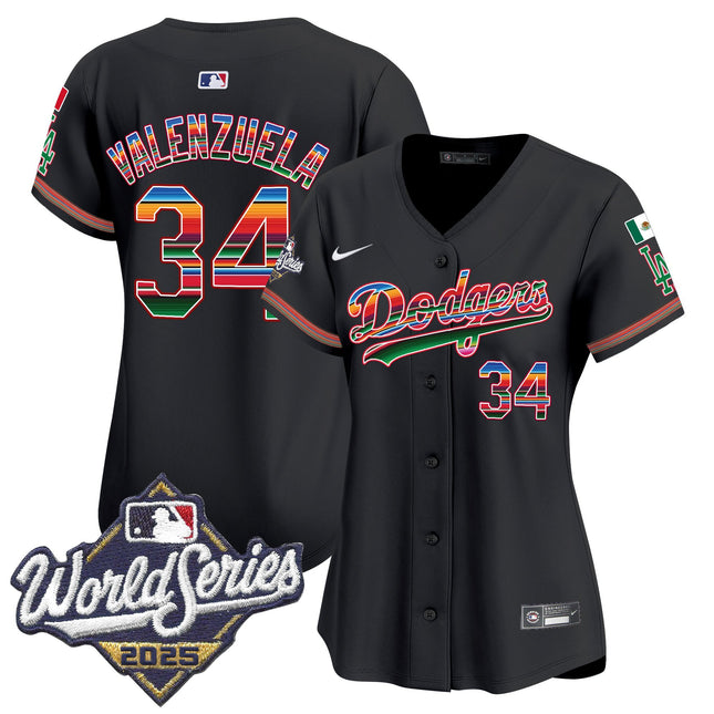 Women's Dodgers Mexico 2025 World Series Vapor Premier Limited Jersey - All Stitched