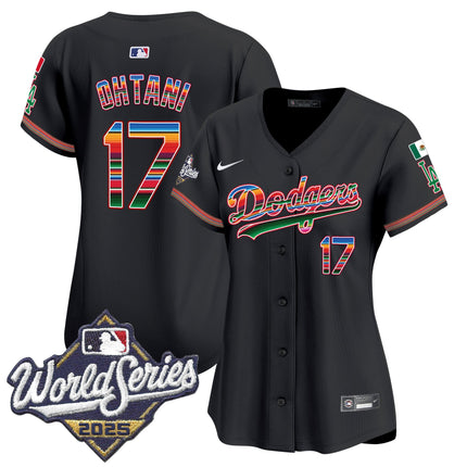 Women's Dodgers Mexico 2025 World Series Vapor Premier Limited Jersey - All Stitched