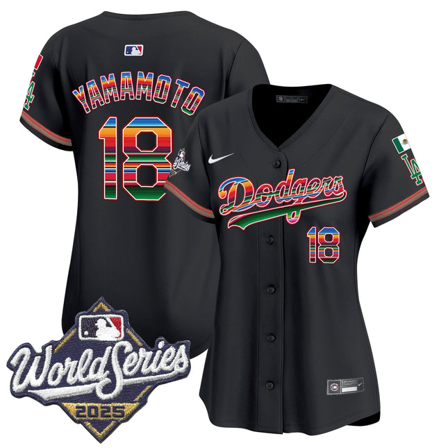 Women's Dodgers Mexico 2025 World Series Vapor Premier Limited Jersey - All Stitched