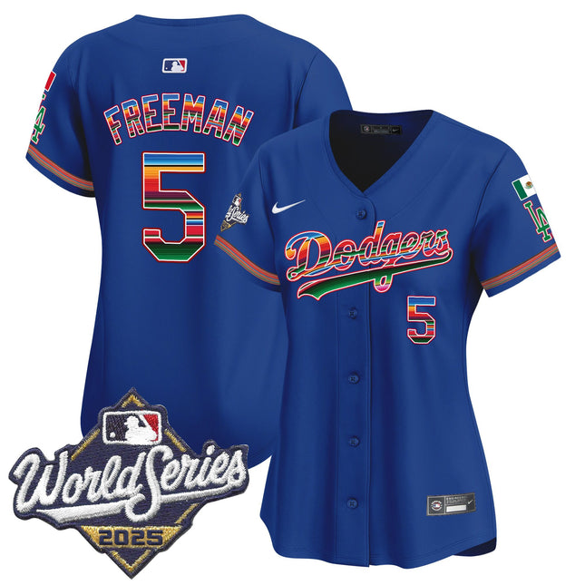 Women's Dodgers Mexico 2025 World Series Vapor Premier Limited Jersey - All Stitched