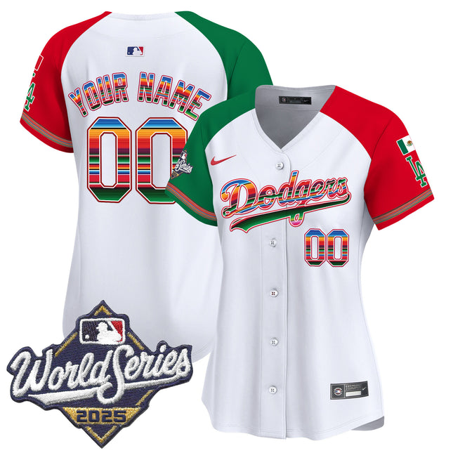Dodgers Mexico 2025 World Series Vapor Premier Limited Custom Jersey - All Stitched