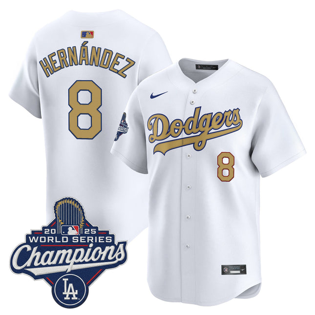 Dodgers 2025 World Series Champions Gold Vapor Premier Limited Jersey - All Stitched