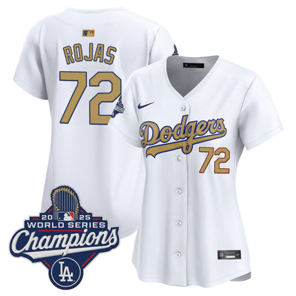 Dodgers 2025 World Series Champions Gold Vapor Premier Limited Jersey - All Stitched