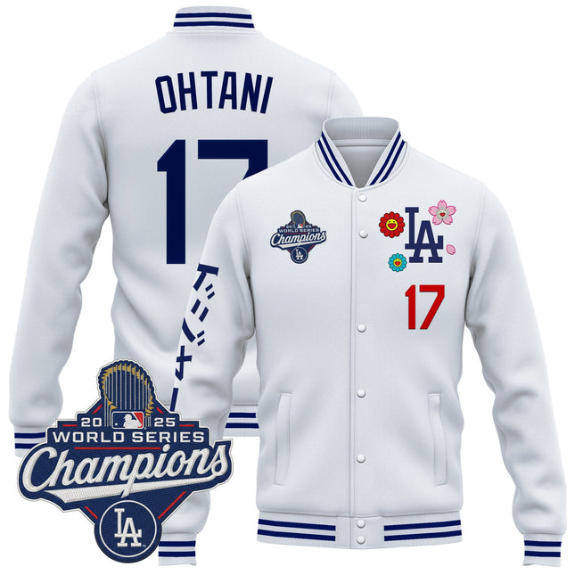 Men's Los Angeles Dodgers x Takashi Murakami Jacket - 2025 World Series Champions Patch - Printed