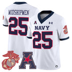 White / #25 Midshipmen / S