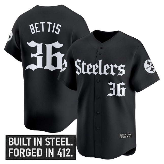 Men's Pittsburgh Steelers 'Gothic Steel City Edition' Vapor Baseball Jersey - All Stitched