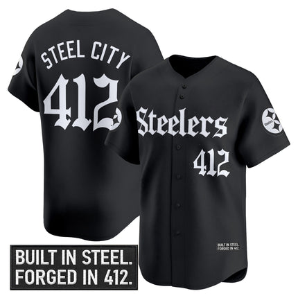 Men's Pittsburgh Steelers 'Gothic Steel City Edition' Vapor Baseball Jersey - All Stitched