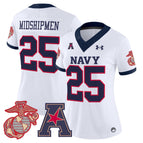 White / #25 Midshipmen / S