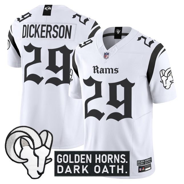 Men's Los Angeles Rams 'Gothic Horns Reforged Edition' Vapor Limited Jersey - All Stitched