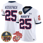 White / #25 Midshipmen / S